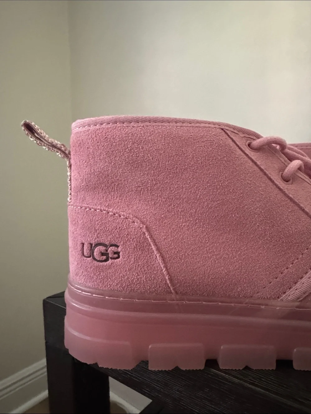 UGG Neumel Boot - Pink Suede Lace-Up Winter Boots